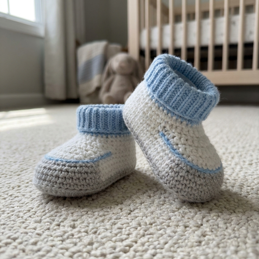 Free Crochet Baby Booties Pattern That Actually Stay On Feet