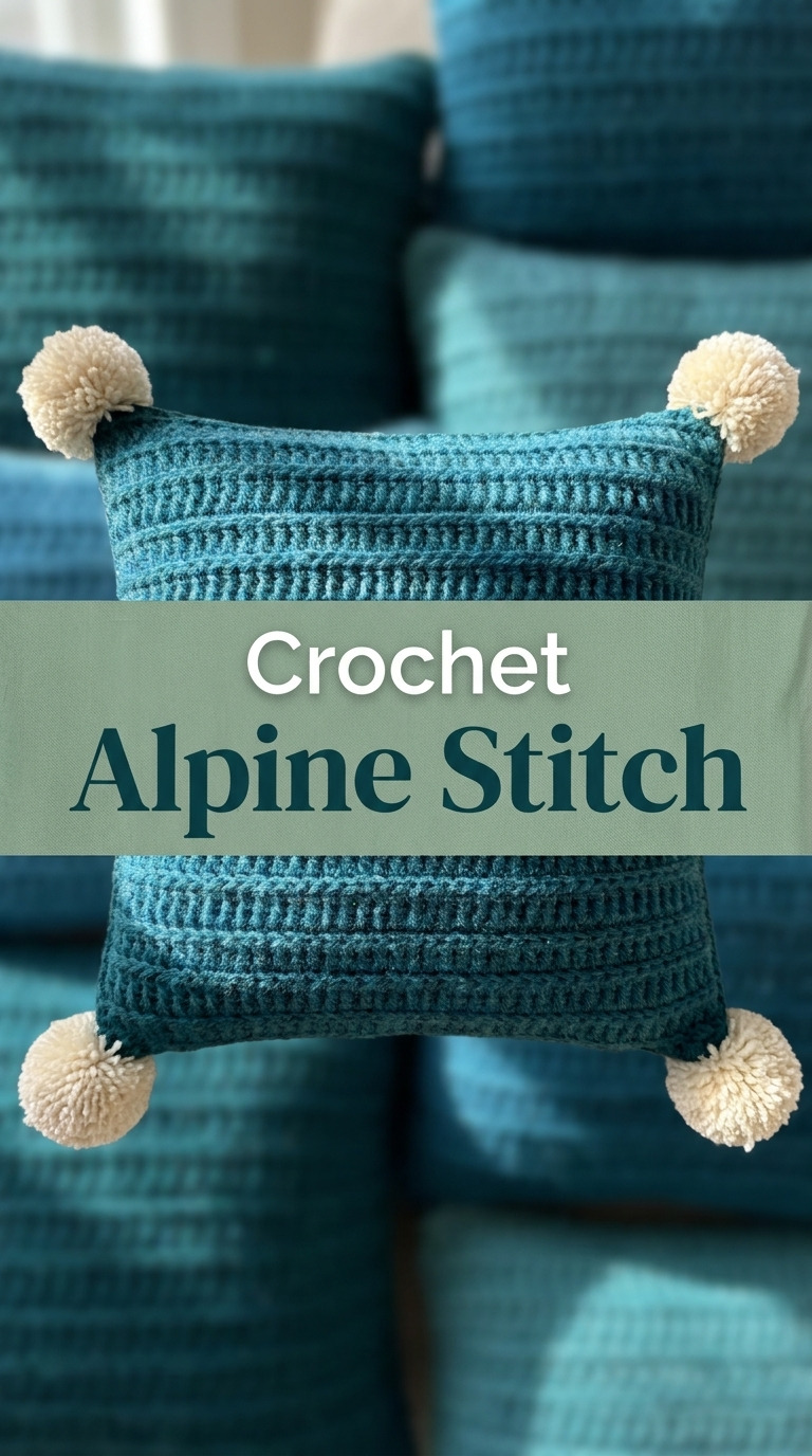How to Crochet the Alpine Stitch for a Cushion Cover