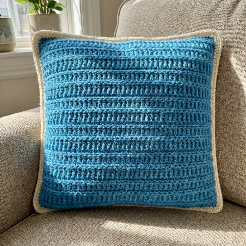 How to Crochet the Alpine Stitch for a Cushion Cover